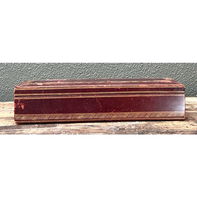 Vintage Italian Leather Embossed “Bertha” Box For Sale - Image 12 of 12