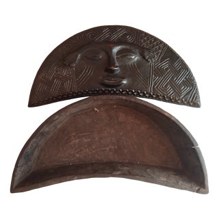 Antique African Tribal Art Kuba Tukula Box, Congo 1950s For Sale