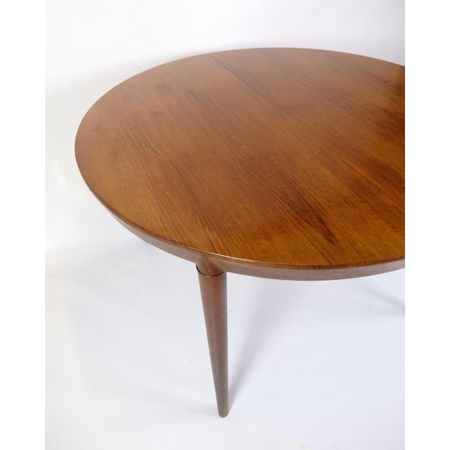 Round Teak Dining Table with Extension Leaves by Severin Hansen, 1960s For Sale - Image 15 of 16