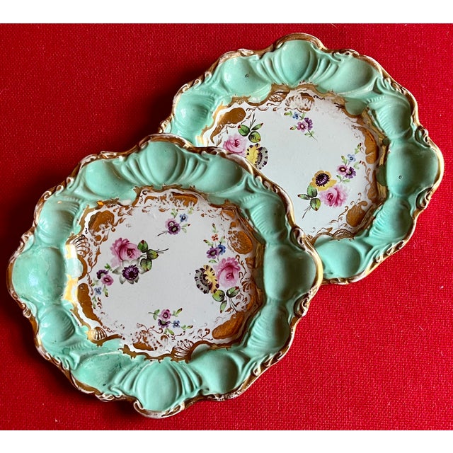 Early 19th Century Antique Early 19th Century English George III Mason's Patent Ironstone China Small Rococo Platters or Plates Circa 1815 - A Pair For Sale - Image 5 of 11