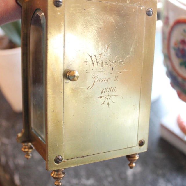 Fine English Brass Carriage Clock, 19th Century For Sale - Image 11 of 13