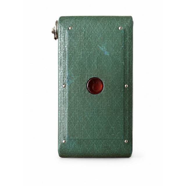 Vintage 1930s Art Deco Green Kodak Rainbow Hawk-Eye Folding Pocket Camera For Sale - Image 4 of 4