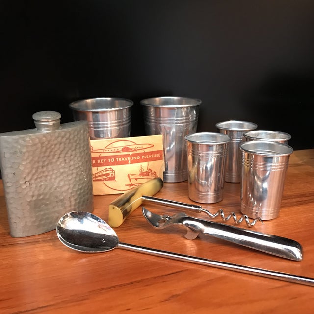 Vintage Travel Cocktail Set Chairish