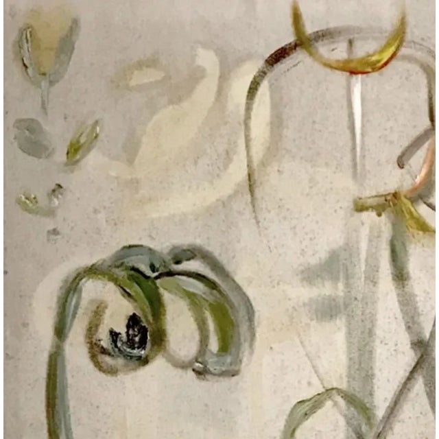 2020s "Nowhere Man", 2022. Abstract, Figurative Oil Painting on Canvas by Joe Ginsberg. Predominantly Greige With Accents of Blue, Black and Gold. For Sale - Image 5 of 6