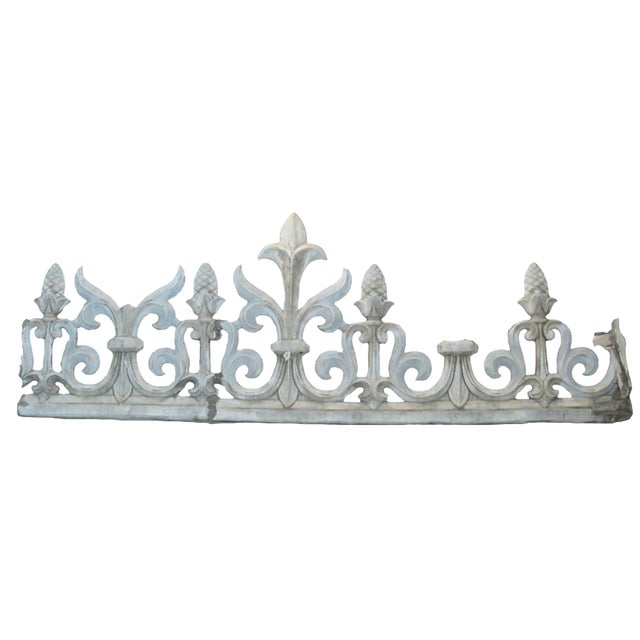 Shabby Chic 18th C. French Zinc Roof Cresting / Faitage For Sale - Image 3 of 3