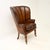 Mid 19th Century Victorian Leather Barrel Back Wing Armchair, 1840s For Sale - Image 5 of 10