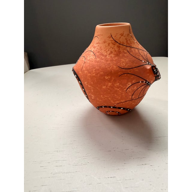 1990s Handmade Signed Zuni Pueblo Vase For Sale - Image 5 of 6