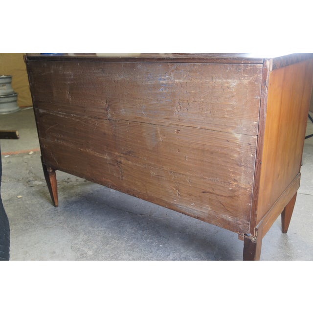 Antique German Biedermeier Cherry Dresser Chest of Drawers Console Commode 46" For Sale - Image 12 of 12