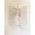 2 italian contemporary ”alabastro listelli ” murano glass wall sconces. transparent and rectangular venied-white strips...