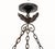Glass Late 20th Century Art Deco Textured Glass and Iron Pendant Light For Sale - Image 7 of 8