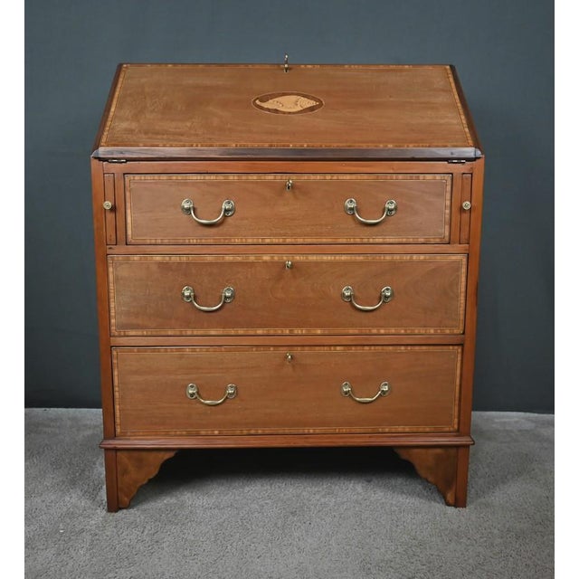Early 20th Century English Scribe in Mahogany For Sale - Image 4 of 18