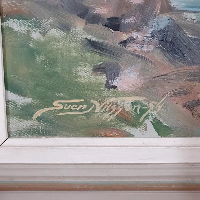 1954 Mid Century Swedish Oil Painting by Sven Eugen Nilsson For Sale - Image 12 of 18