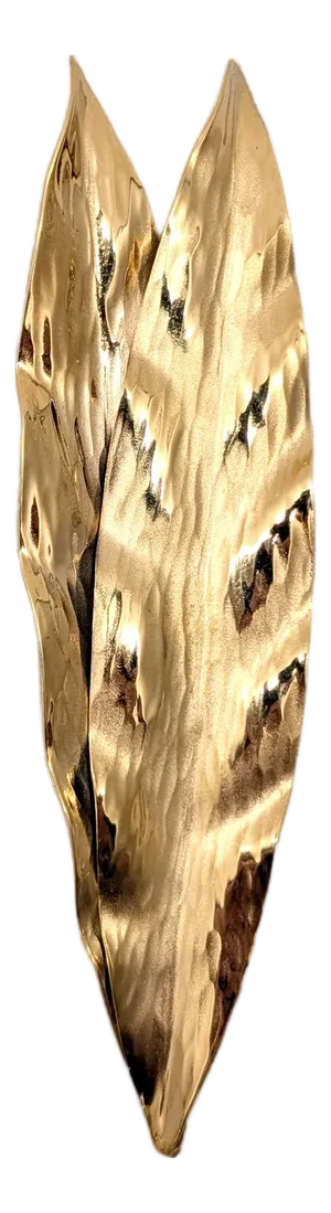 Vintage 1981 Napier Goldtone Frosted Leaves Brooch
