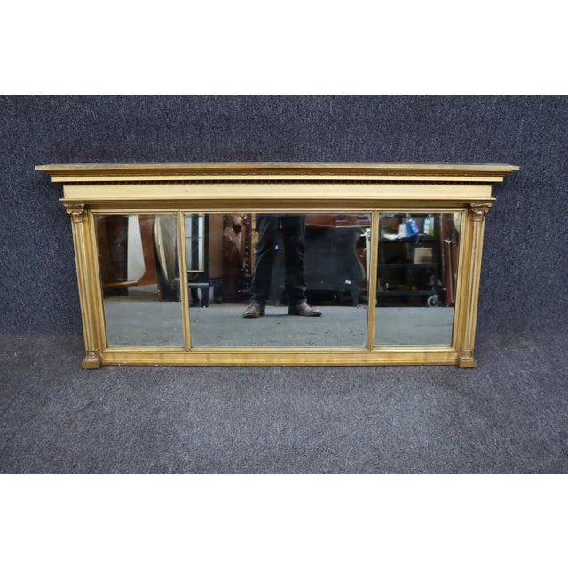 Gold Gold Gilded Mantel Mirror For Sale - Image 8 of 8