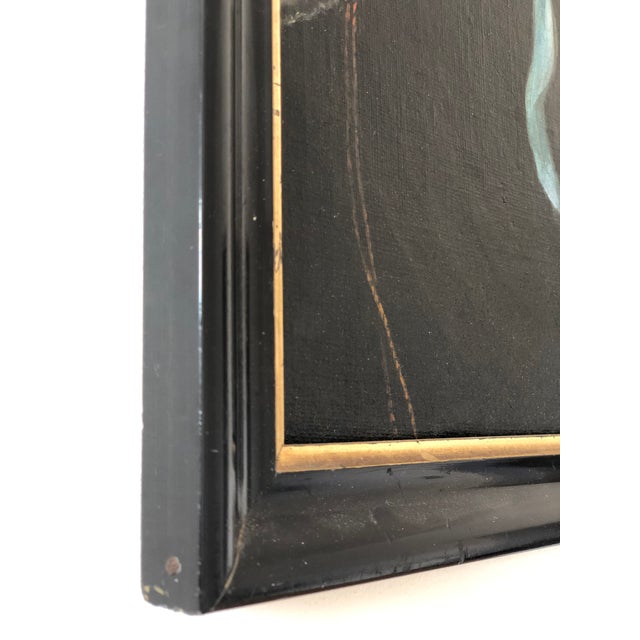 Antique Original Oil Painting of a Dutch Lady, 19th Century Portrait Art For Sale - Image 9 of 11