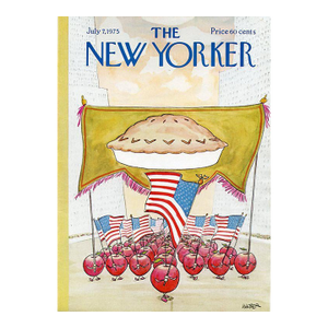 1975 Vintage New Yorker Cover, July 7 (Robert Weber), Original New Yorker Magazine Cover, July 4th, Apple Pie