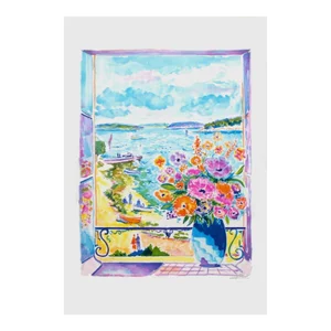 1985 Jean Claude Picot Auray's River Lithograph