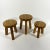 Brutalist Side Tables in Blond Oak, 1980s, Set of 3 For Sale - Image 4 of 12
