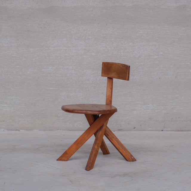 Mid-Century Modern Mid-Century French Elm S34 Chair from Pierre Chapo, 1970s For Sale - Image 3 of 15