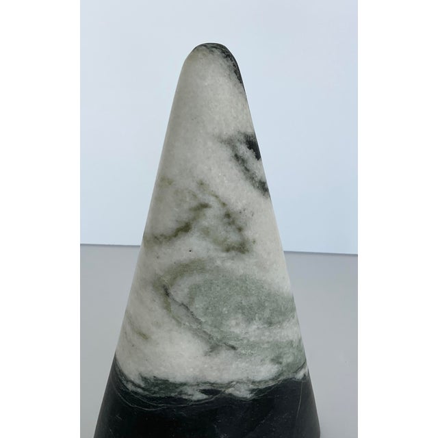 Modern Revelation Modern Panda Marble Apex Pyramid Sculpture For Sale - Image 3 of 3