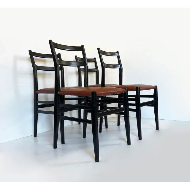 Leggera Dining Chairs attributed to Gio Ponti for Cassina, Set of 4 For Sale - Image 11 of 11