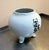 Mid-Century Modern White/Black Ceramic Shih Tzu Footed Planter/Bowl For Sale - Image 3 of 5