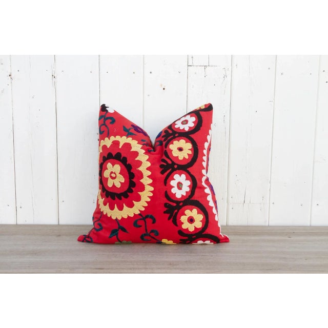 Modern Nyra Large Vintage Suzani Pillow For Sale - Image 3 of 9