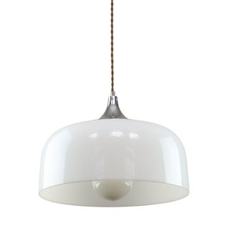 Space Age White Pendant Lamp from Guzzini, 1960s For Sale