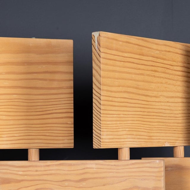 1980s Vintage Articulated Pine Screen, 1980 For Sale - Image 5 of 11