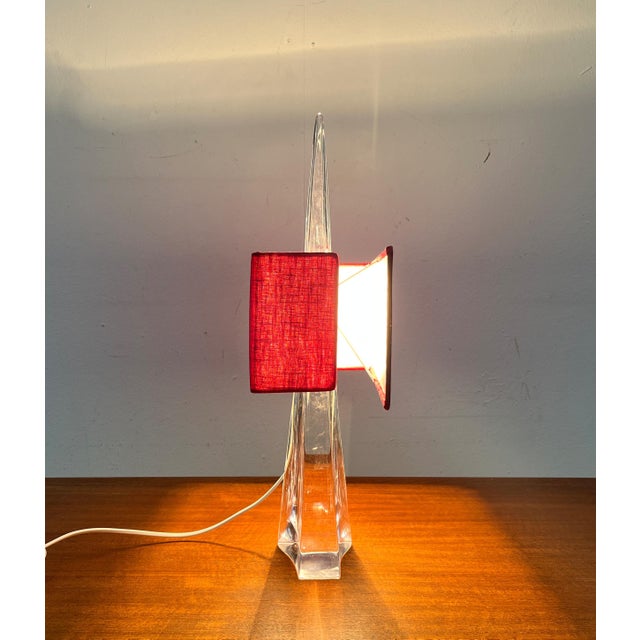Mid-Century French Glass Table Lamp from Daum, 1960s For Sale - Image 11 of 18
