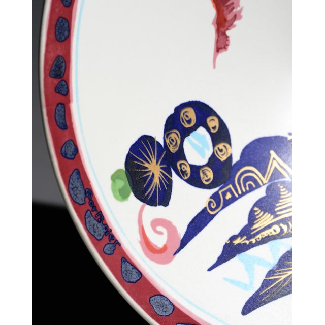 Large Alta Mira Porcelain Plate by Gilbert Portanier for Rosenthal, 1970s For Sale - Image 11 of 14