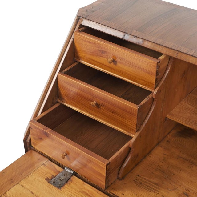 Brown Antique Secretary in Walnut, 1780s For Sale - Image 8 of 14