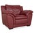 Red Leather 2-Seater Sofa and Lounge Chairs from Natuzzi, Set of 3 For Sale - Image 5 of 18