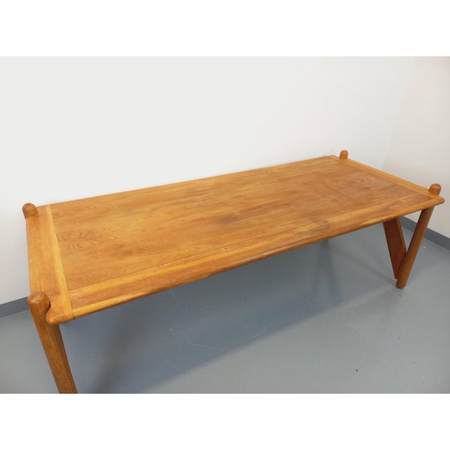 Large Vintage Brutalist Table in Oak, 1960s For Sale - Image 11 of 18
