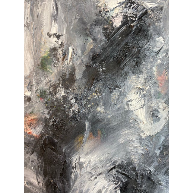Original Abstract Expressionist Oil Painting in Ornate Vintage Gilded Frame For Sale In Seattle - Image 6 of 11