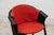 Black Lacquered Wood Chairs with Red Fabric Seats from Pozzi & Verga, 1970s, Set of 4 For Sale - Image 10 of 13