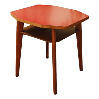 Side Table with Red Top, 1960s For Sale