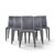 Mario Bellini for B&B Italia Vol Au Vent Mid Century Italian Leather Dining Chairs - Set of 6 Each chair measures: 18 wide...