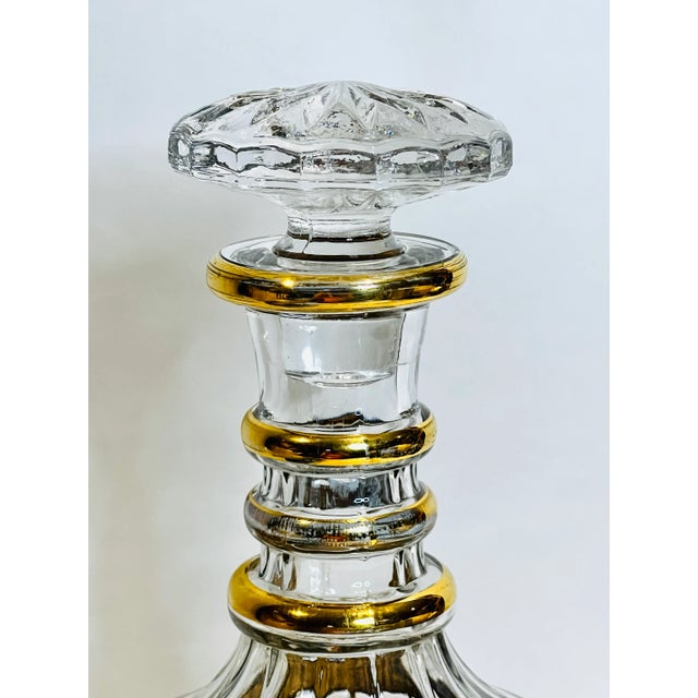 Absolutely fabulous mid century vintage glass decanter with 22K gold detailing! Comes with the stopper. Gorgeous addition...