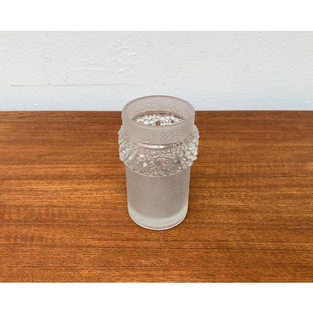 Vintage French Glass Spike Vase, 1970s For Sale - Image 10 of 18