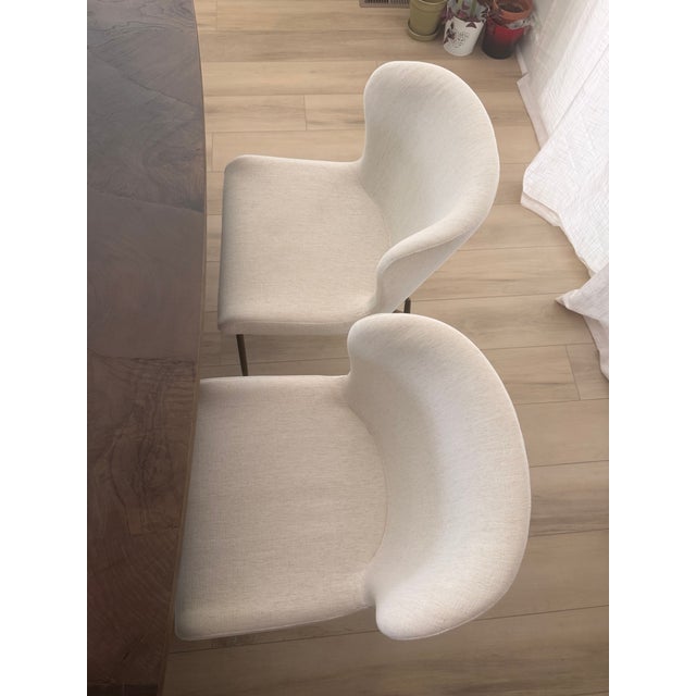 Arhaus Dining Table With 4 Upholstered Chairs + Bench in Excellent Condition For Sale In Washington DC - Image 6 of 14