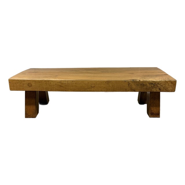 Rustic Sturdy Hardwood Coffee Table, 1960s For Sale