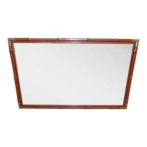 Vintage Henredon Tansu Asian Style Walnut Mirror Vertical or Horizontal 46 X 29