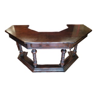 1940s Vintage Baroque Style Horseshoe Desk Bloomingdale's Italy For Sale