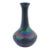 Black Iridescent Amethyst Vase With Floral Design, Early 20th C., 13-Inch For Sale