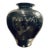 Large Modern Black Glaze Bulbous Vase For Sale
