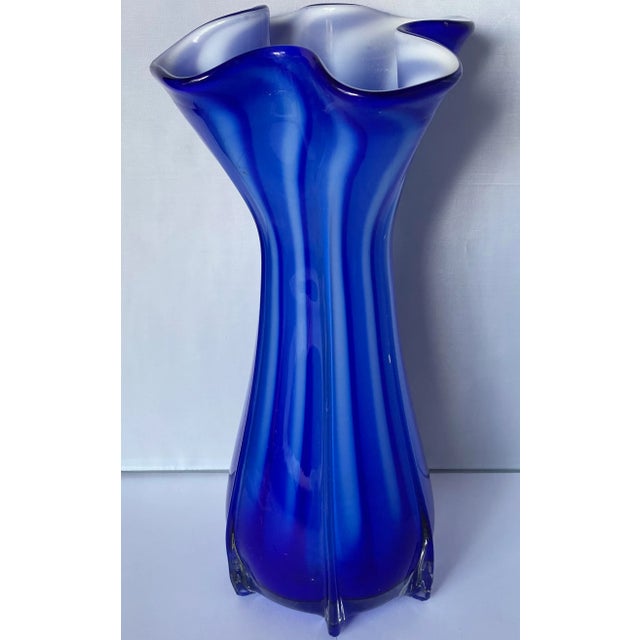 Vintage 1960s Italian Archimede Seguso Murano Glass Vase For Sale In Palm Springs - Image 6 of 8