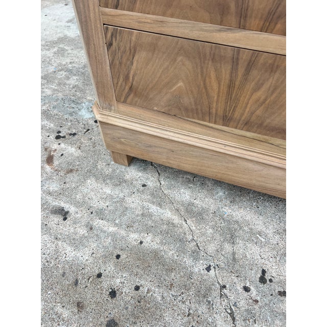 Mid 19th Century French 19th Century Louis Philippe Bleached Solid Walnut Marble Top Commode For Sale - Image 5 of 12