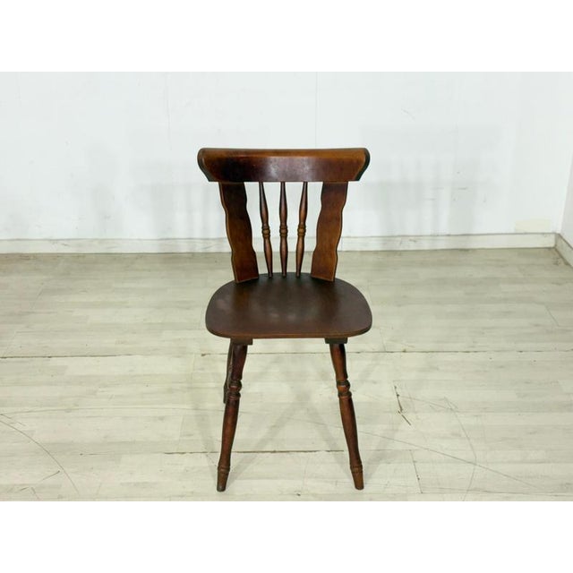 Vintage Country Style Wooden Dining Chairs, Set of 4 For Sale - Image 9 of 11