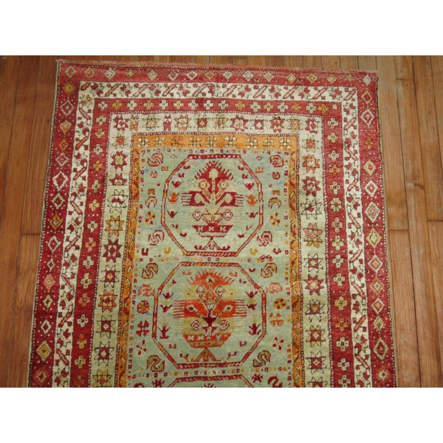 Antique Zabihi Collection Turkish Sivas Runner - 3'3" x 9'1" For Sale - Image 4 of 8